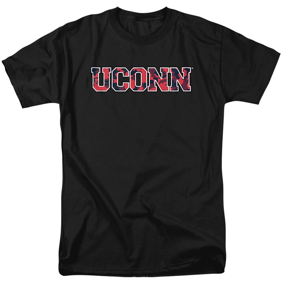 University of Connecticut Official Camo Unisex Adult T Shirt,Camo, X-Large