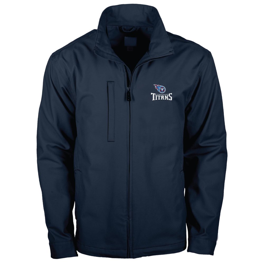 dunbrooke Men's Navy Tennessee Titans Journey Workwear Tri-Blend Full-Zip Jacket