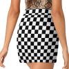 KiHene Women's Checkered Racing Flag Tennis Skirts with Pockets Inner Shorts, Athletic Golf Skort for Workout Sports view 4