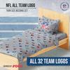 FOCO NFL Ultimate Fan Repeating All Team Logo Bedding Set - 2 Sheets 2 Pillow Cases - Full or Twin- Officially Licensed (NFL - Team Color, Twin) view 2
