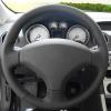 Black Leather Car Steering Wheel Cover for Peugeot 308 Old 408 DIY Hand-Stitched Car Steering Wheel Covers view 2