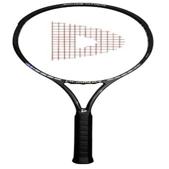 Donnay Pro One OS 107 Octacore Unibody Strung 1 Carbon Fiber Tennis Racquet, Black, 27 Inch, 16x19 String Pattern, Advanced Level (4 1/4 inches)