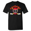 Calgary Team Mask Men's T-Shirt for Hockey Fans (Black Shirt, 4XL) view 1