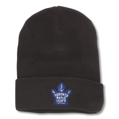 AMERICAN NEEDLE Toronto Maple Leafs NHL Cuffed Knit Collection Beanie, Royal (21019A-TML-BLK) Black