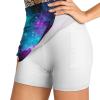 KiHene Women's Blue Galaxy Space Tennis Skirts with Pockets Inner Shorts, Athletic Golf Skort for Workout Sports view 3