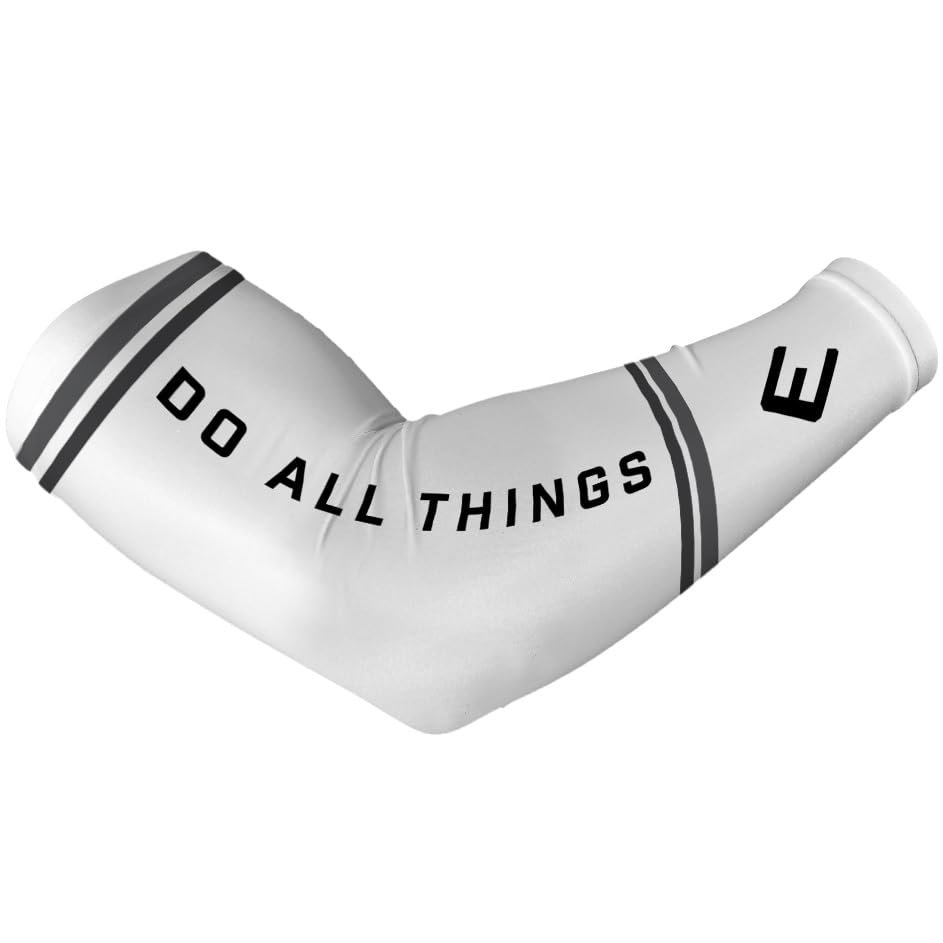 Elite Athletic Gear Religous Compression Arm Sleeves - Youth & Adult Sizes - Sports & Fitness - Sold Individually (Do All Things, ADULT XXL)
