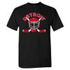 Detroit Team Mask Men's T-Shirt for Hockey Fans (Black Shirt, 2XL) view 1