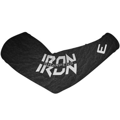 Elite Athletic Gear Religous Compression Arm Sleeves - Youth & Adult Sizes - Sports & Fitness - Sold Individually (Iron Sharpens Iron, ADULT XXL)