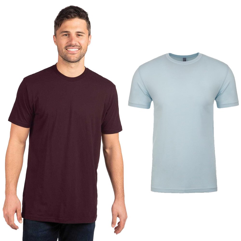 Next Level Apparel Unisex Cotton T-Shirt Short Sleeve Tee, Set of 1, 2XL Multicolor