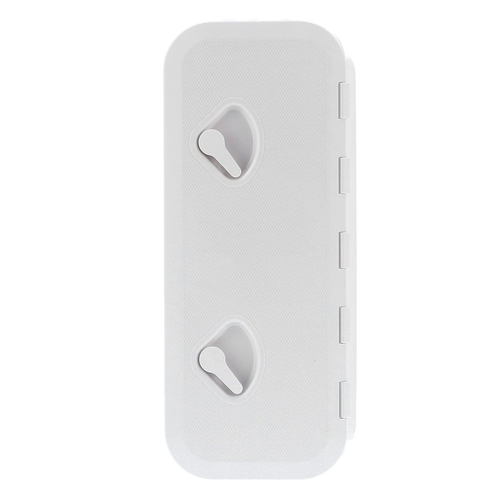 Marine Deck Access Hatch, Deck Access Hatch Inspection Cover 180 Hinged Lid with Lock for Marine Boat 24 x 9.5in (White)