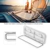 Marine Deck Access Hatch, Deck Access Hatch Inspection Cover 180 Hinged Lid with Lock for Marine Boat 24 x 9.5in (White) view 4