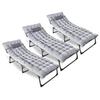 ZONETECH Folding Cot & Pad Mattress 4 Position Adjustable Portable, Premium Quality for Adult and Kids-Perfect for Camping, Travel, Patio, Beach, Indoor & Outdoor Activity (3-Pack) view 1
