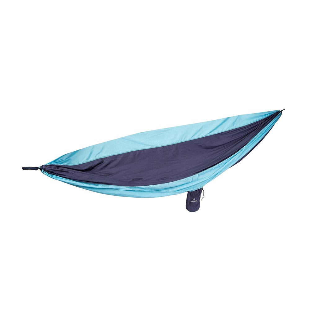 Stansport 30630-50 Double Nylon Hammock - Navy/Light Blue