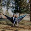 Stansport 30630-50 Double Nylon Hammock - Navy/Light Blue view 4