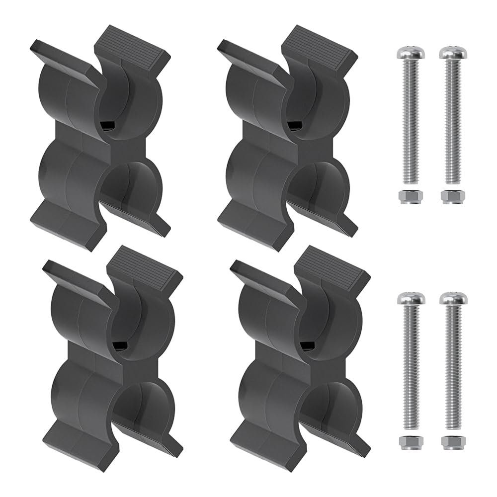 AOWEITOUR 7/8 Inch to 1 Inch OD Tube Bimini Clips, Anti Rattle Boat Canopy Support Pole,Bimini Top Parts(4 PCS with Screws)