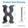 AOWEITOUR 7/8 Inch to 1 Inch OD Tube Bimini Clips, Anti Rattle Boat Canopy Support Pole,Bimini Top Parts(4 PCS with Screws) view 2