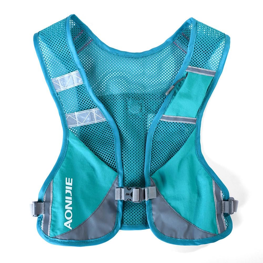AONIJIE Reflective Running Vest Marathon Running Vest Pack Breathable for Hiking Camping Cycling Race (Blue)