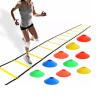 Speed Training Ladder Set, 12 Rungs, 20ft Agility Equipment with 10 Discs and Carrying Bag - Suitable for Soccer, Sports, Basketball view 2