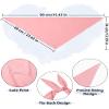 AWAYTR 3Pcs Hair Bandanas Head Kerchief for Women Girls Tie-Back Boho Hair Scarf Headband Bandana Triangle Head Scarf (Solid Color - Khaki/Pink/Black) view 2