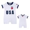 Cnins Sports Fan Baby Soccer Jersey USA Baby Romers for Boys Toddler US Soccer Clothes for Infant Girls (CN-USR1,12-18M) view 1