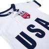 Cnins Sports Fan Baby Soccer Jersey USA Baby Romers for Boys Toddler US Soccer Clothes for Infant Girls (CN-USR1,12-18M) view 4