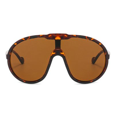 helena Square Shield Sunglasses Women Men Gradient Colorful Lens Frame Goggle Eyeglasses Luxury Vintage Sun Glasses (tea)