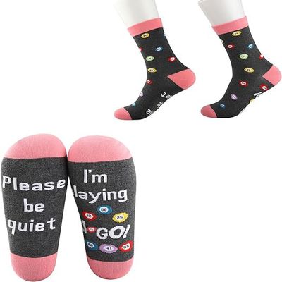 G2TUP Gambler Socks Gambling Lover Novelty Gift Please be Quiet Im Playing Socks Gambler Game Merch (Please be Quiet)