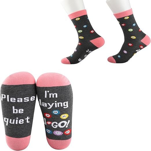 G2TUP Gambler Socks Gambling Lover Novelty Gift Please be Quiet Im Playing Socks Gambler Game Merch (Please be Quiet)