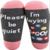 G2TUP Gambler Socks Gambling Lover Novelty Gift Please be Quiet Im Playing Socks Gambler Game Merch (Please be Quiet) view 3