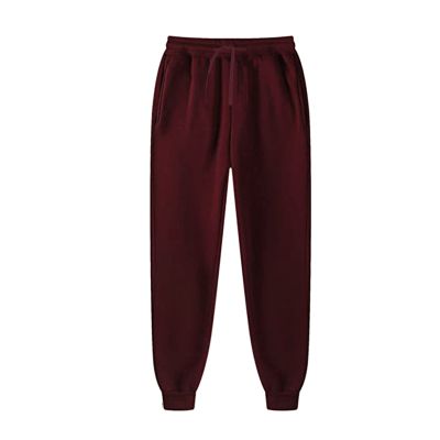 PETCDIM Winter Fleece Sweatpants Joggers Big and Tall Active Running Jogger Pants Gym Workout Jogging Pants Oversized Fleece Jogger Sweatpant Wine