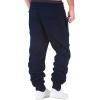 PETCDIM Mens Cotton Yoga Sweatpants Big and Tall Athletic Lounge Pants Stretch Elastic Waist Casual Jersey Pants Relaxed Fit Fleece Jogger Sweatpant Navy view 2