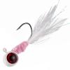Dr.Fish 10 Pack Crappie Jig Marabou Jig Hand-Tied Freshwater Ball Fishing Jig Hooks Sickle Hook Bass Trout Panfish Bluegill Walleye White 1/8oz view 1