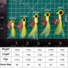 Dr.Fish 10 Pack Crappie Jig Marabou Jig Hand-Tied Freshwater Ball Fishing Jig Hooks Sickle Hook Bass Trout Panfish Bluegill Walleye White 1/8oz view 2