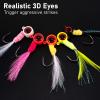 Dr.Fish 10 Pack Crappie Jig Marabou Jig Hand-Tied Freshwater Ball Fishing Jig Hooks Sickle Hook Bass Trout Panfish Bluegill Walleye White 1/8oz view 3