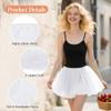 Black Tutu Skirt for Women Elastic 5 Layered Tulle Tutu Skirt Black Adult Fluffy Skirt Halloween Costume view 3