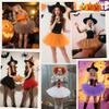 Black Tutu Skirt for Women Elastic 5 Layered Tulle Tutu Skirt Black Adult Fluffy Skirt Halloween Costume view 4