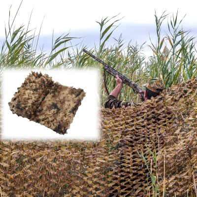 LTSRLL Military Camo Mesh Net Bulk Roll Camouflage Netting Lightweight Great for Sunshade Decoration Hunting Blind Fortnite Party Canopy Bed Wildlife Photography(Size:5x7m/16.4x23ft)