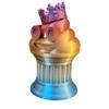 Znet3D King Poop Emoji Trophy - Fun Award & Gift - Handmade w/Additive Manufacturing - 6" inches Tall - Featuring a Solid Rainbow Poop Emoji with a Crown, Secured on a Column Pillar - Funny Trophy view 4
