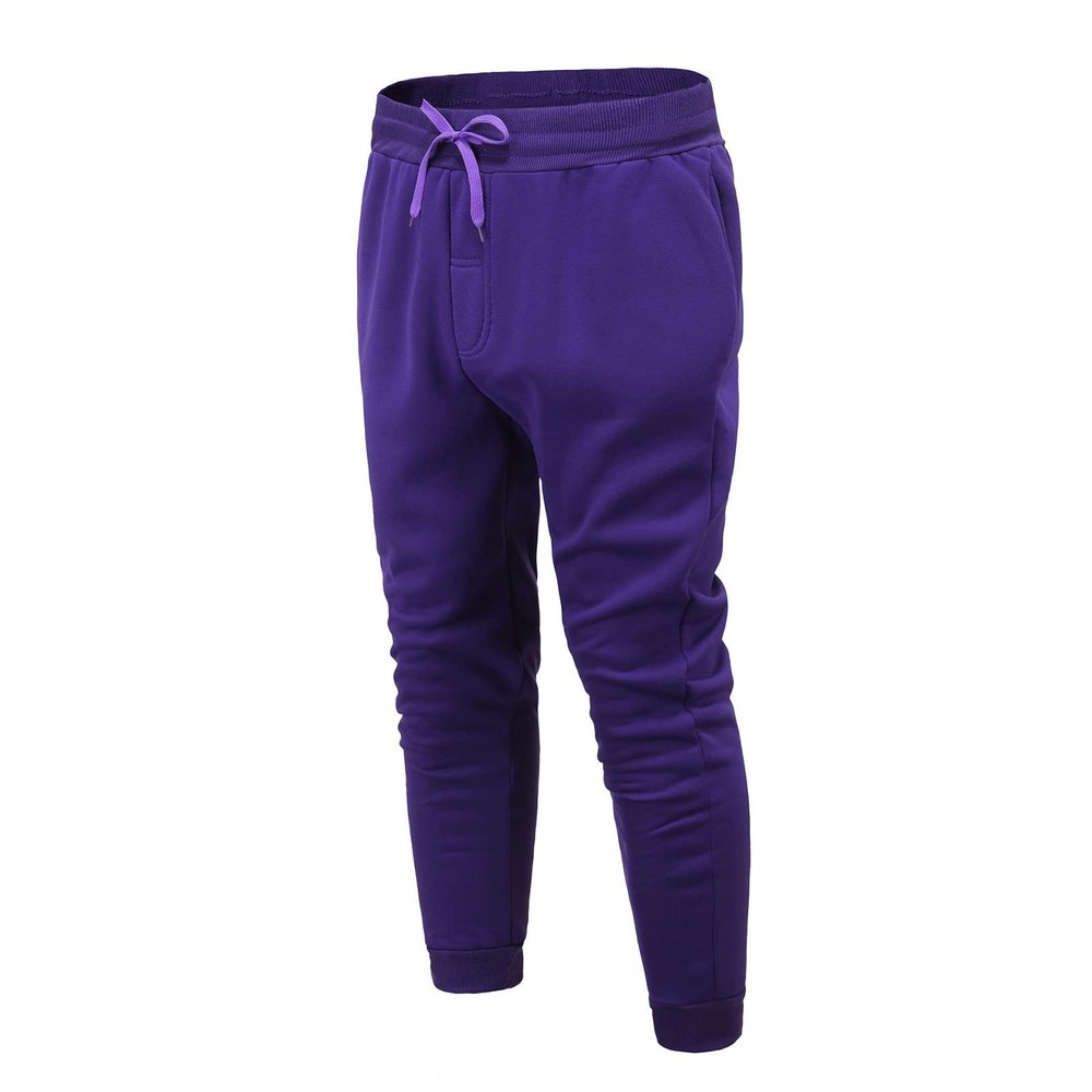 PETCDIM Winter Fleece Sweatpants Joggers Heavyweight Warm Athletic Lounge Pants Outdoor Jogging Pants Sherpa Lined Thick Jogger Pants Purple