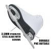 MammyGol Classic Ice Figure Skates for Womens/Misses/Girls Lace up with Stainless Steel Blade Light Support Ice Figure Skates in White Color view 2