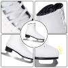 MammyGol Classic Ice Figure Skates for Womens/Misses/Girls Lace up with Stainless Steel Blade Light Support Ice Figure Skates in White Color view 4
