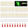 50 Pcs Fishing Fluorescent Light Stick Rod Tip Glow Sticks Night Fishing Small Glow Sticks Lightstick Replacement Night Fishing Green Fluorescent Light