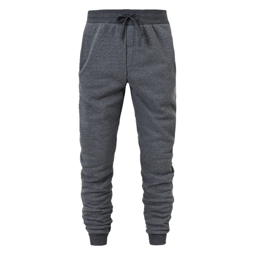 PETCDIM Mens Winter Fleece Track Pants Heavyweight Warm Track Joggers Pants Outdoor Straight Leg Casual Joggers Sherpa Lined Thick Jogger Pants Dark Gray