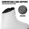 MammyGol Classic Ice Figure Skates for Womens/Misses/Girls Lace up with Stainless Steel Blade Light Support Ice Figure Skates in White Color view 4