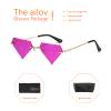 ailov Unique Diamond Rimless Trendy Sunglasses for Men Women UV400 Funky Harry Fashion Glasses (Hot Pink Purple) view 4