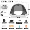 RUNBOW Screen House Tent 10X10FT Portable Mesh Outdoor Camping Tent Instant Setup 4-6 Person Backyard Patio Anti Mosquito Sun Shade Canopy Gazebo Screen Room Suitable for Camping,Beach,Park,Picni view 4