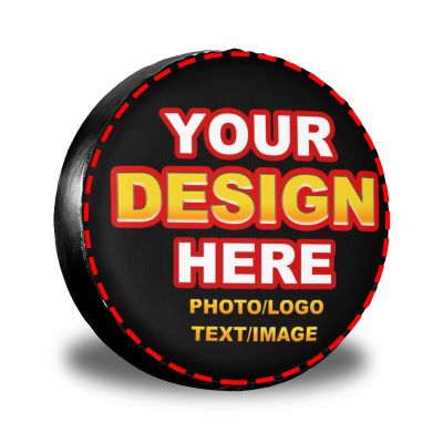 Custom Spare Tire Cover Personalized Your Photo Logo Name Customized Tire Cover Waterproof Dust-Proof Most Vehicles Wheel Tire Protectors for Trailer RV SUV Truck (17 inch)