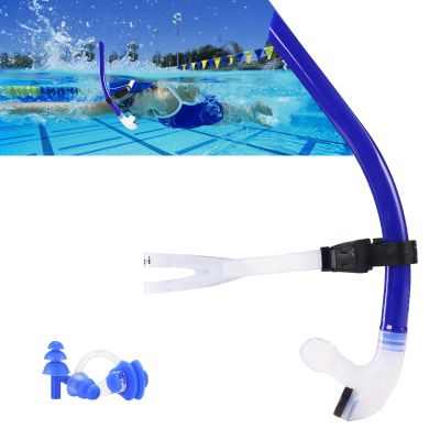 Swim Snorkel for Lap SwimmingNo Loud gurgling Noise No Hurt Forehead No Slip Swimming Snorkeling Training for Adult/Youth,Swimmer Snorkle Center Mount Snorkel One-Way Purge Valve