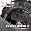 CyclingDeal Bike Bicycle Single Wheel Bag - Quality Foam Pads for 700c Road Bike & 26" 27.5" 29" MTB Wheel with Max Tire Width 3" - Quality Nylon 600D - with Handle & Detachable Shoulder Strap view 3