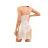 Women's Backless High Waisted Dress, Champagne Cowl Neck Silk Satin Sleeveless, Suitable for Outing, Dating, Spring/Summer (32) view 2